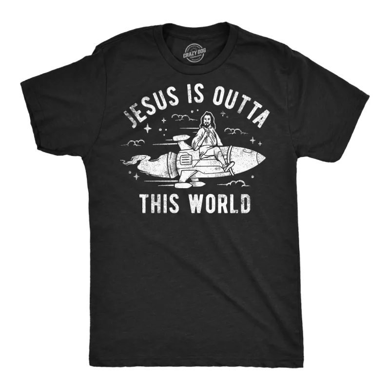 Jesus Is Outta This World Men's T Shirt sold by Crazy Dog T-Shirts