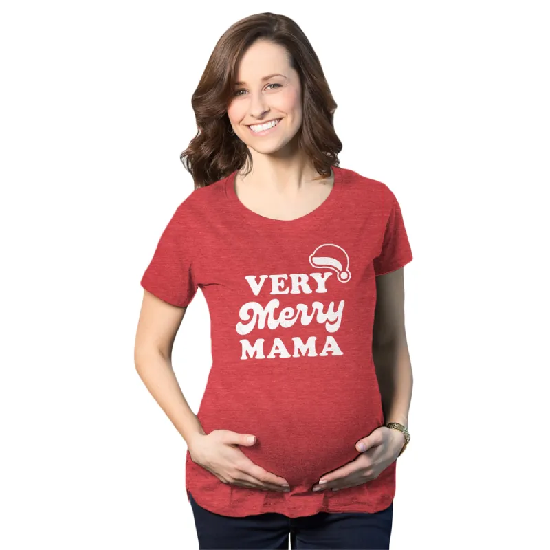 Very Merry Mama Maternity T Shirt sold by Crazy Dog T-Shirts