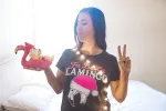 Fa La La Lamingo Women's T Shirt sold by Crazy Dog T-Shirts