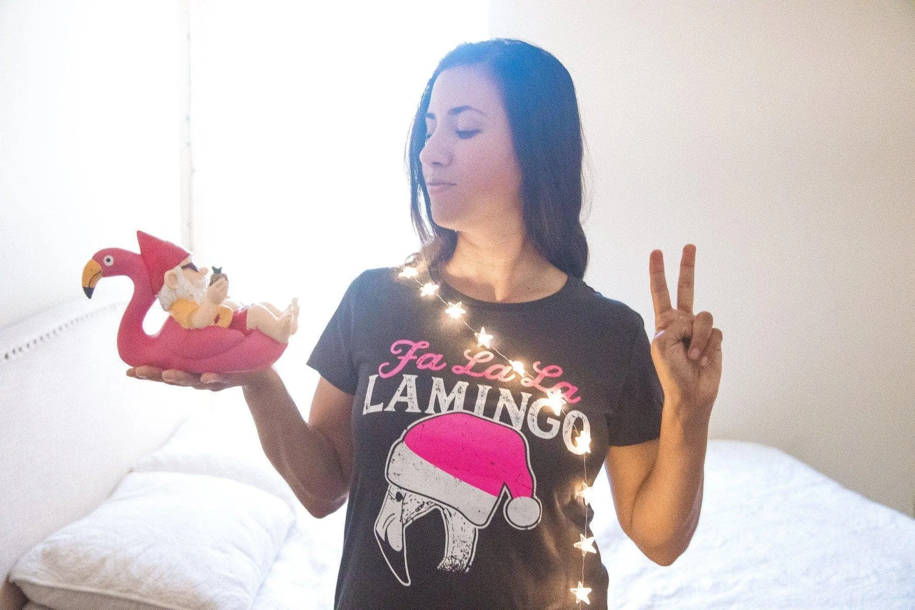 Fa La La Lamingo Women's T Shirt sold by Crazy Dog T-Shirts product image thumbnail 3