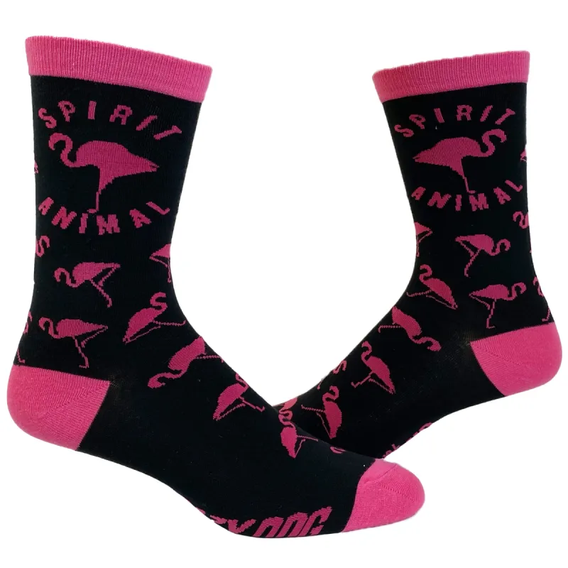 Womens Spirit Animal Flamingo Socks sold by Crazy Dog T-Shirts