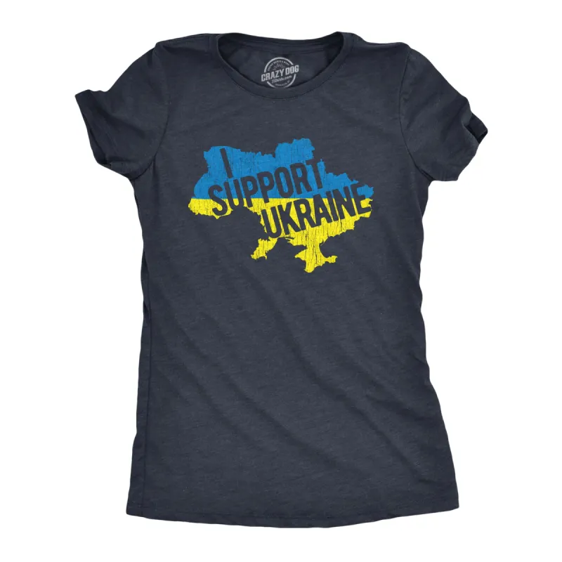 I Support Ukraine Women's T Shirt sold by Crazy Dog T-Shirts