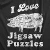 I Love Jigsaw Puzzles Men's T Shirt sold by Crazy Dog T-Shirts