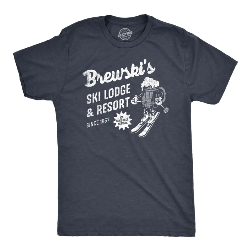 Brewskis Ski Lodge And Resort Men's T Shirt sold by Crazy Dog T-Shirts