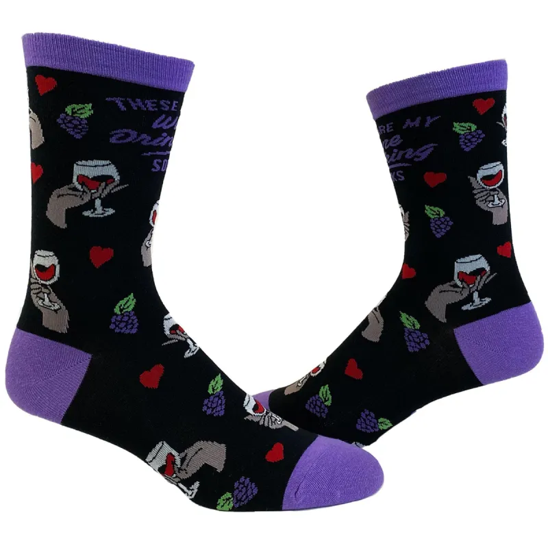 Womens Wine Drinking Socks sold by Crazy Dog T-Shirts