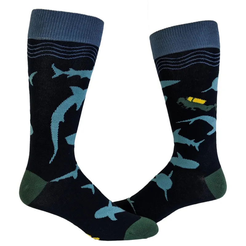 Mens Scuba Sharks Socks sold by Crazy Dog T-Shirts