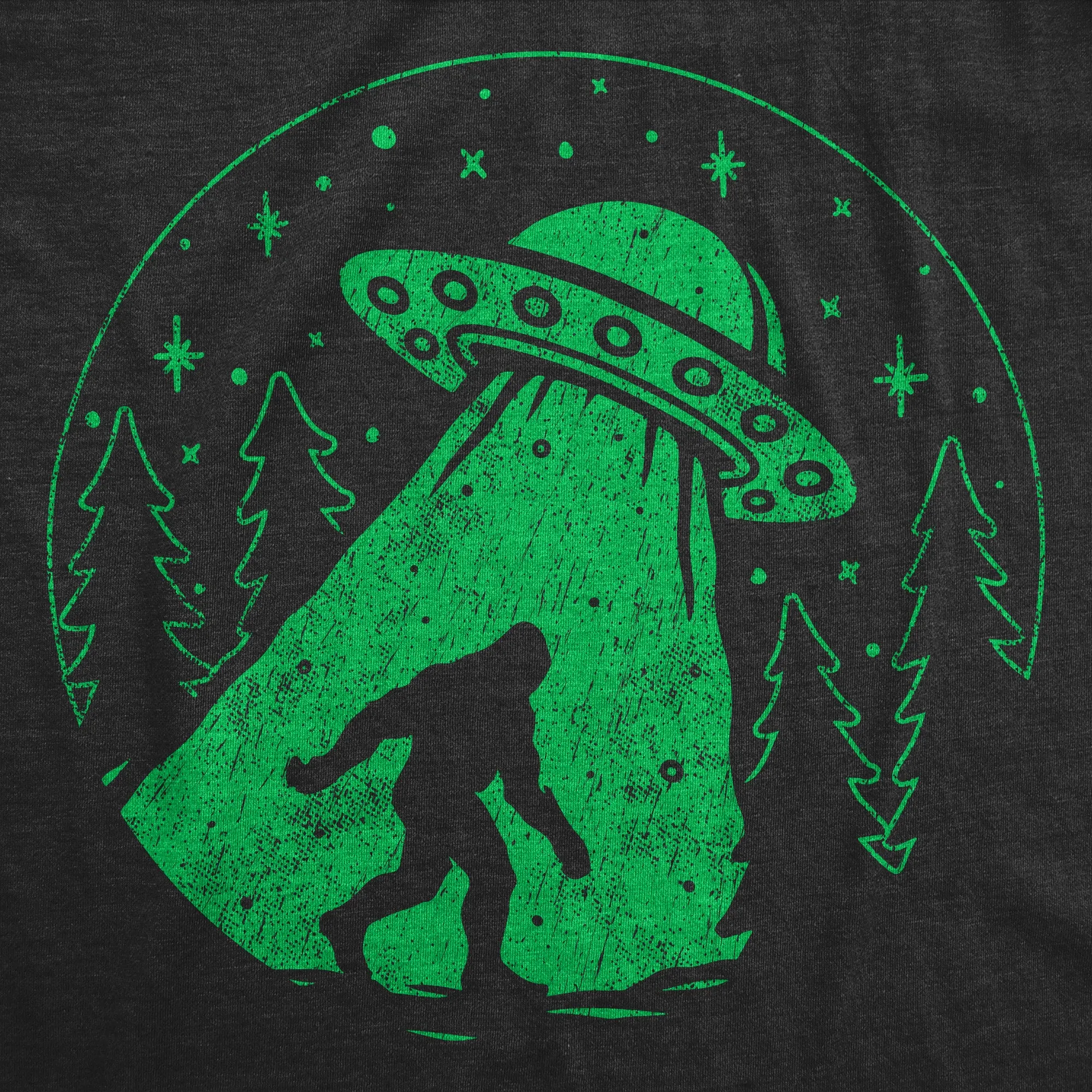 Bigfoot Alien Abduction Men's T Shirt sold by Crazy Dog T-Shirts product image thumbnail 2