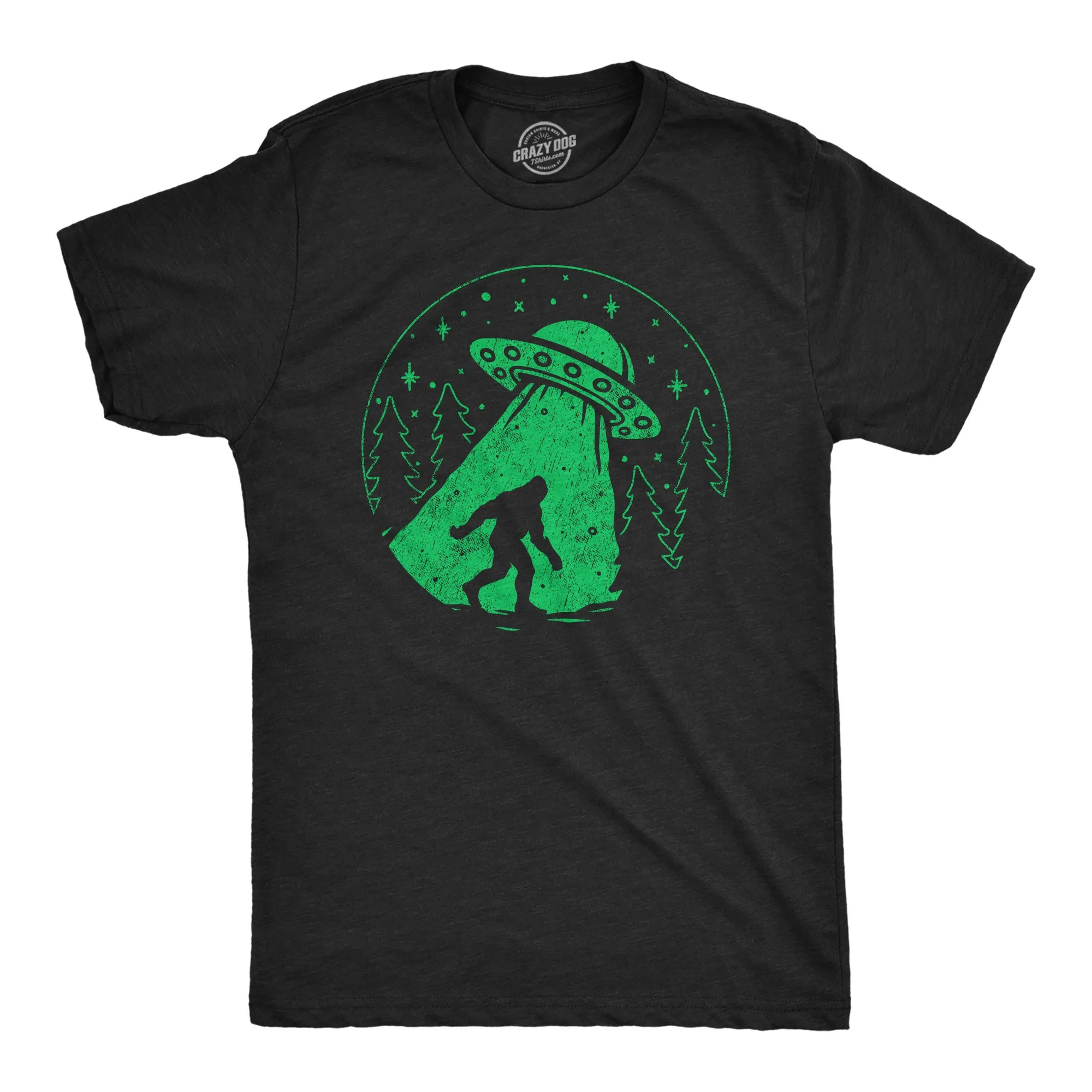 Bigfoot Alien Abduction Men's T Shirt sold by Crazy Dog T-Shirts