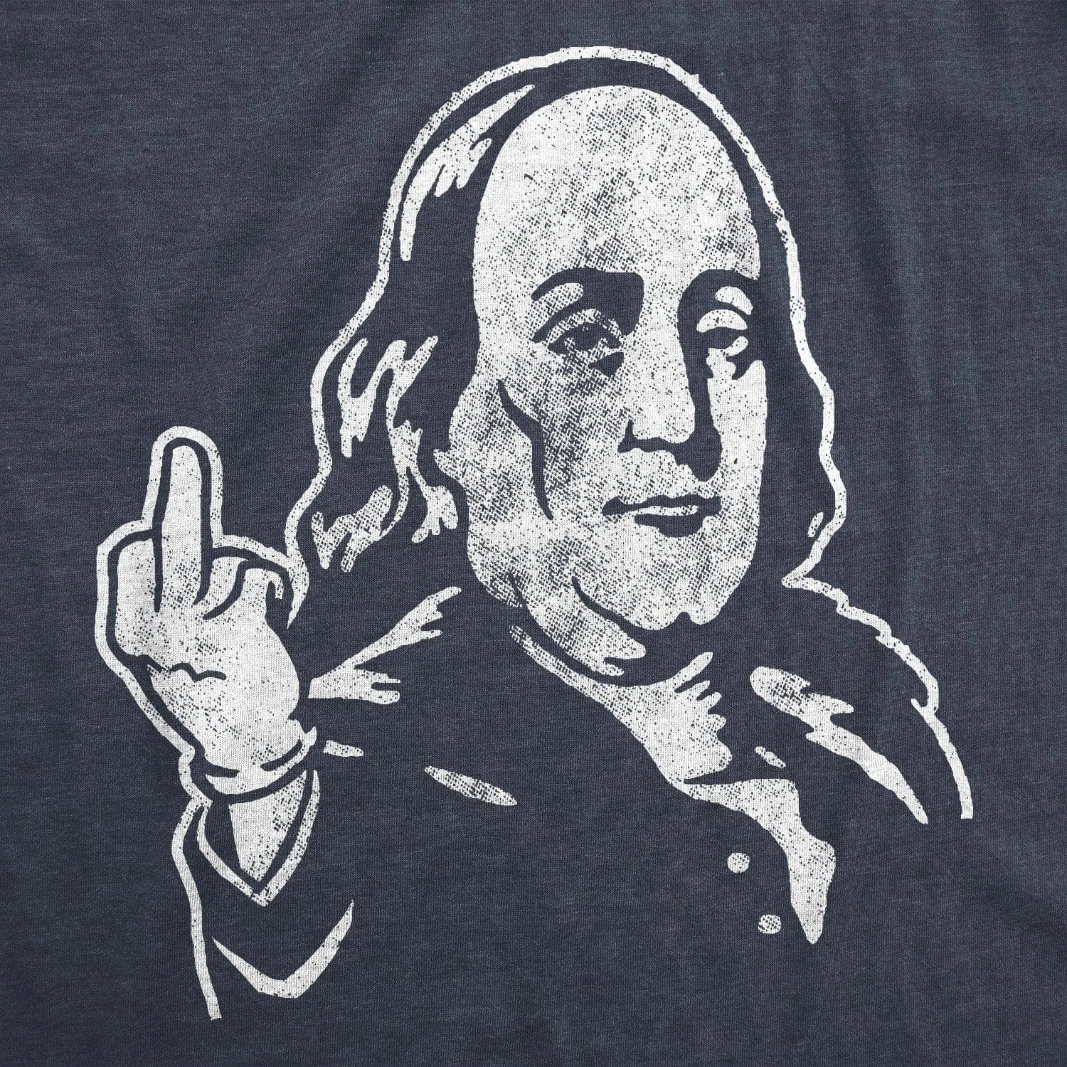 Benjamin Franklin Middle Finger Men's T Shirt sold by Crazy Dog T-Shirts product image thumbnail 2