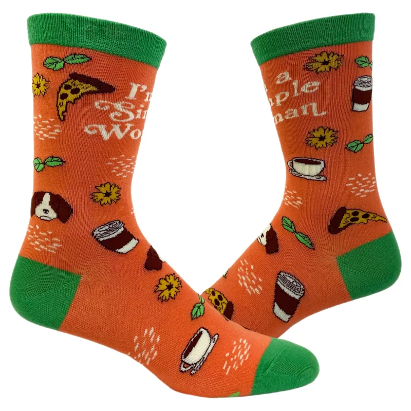 Womens I'm A Simple Woman Socks sold by Crazy Dog T-Shirts