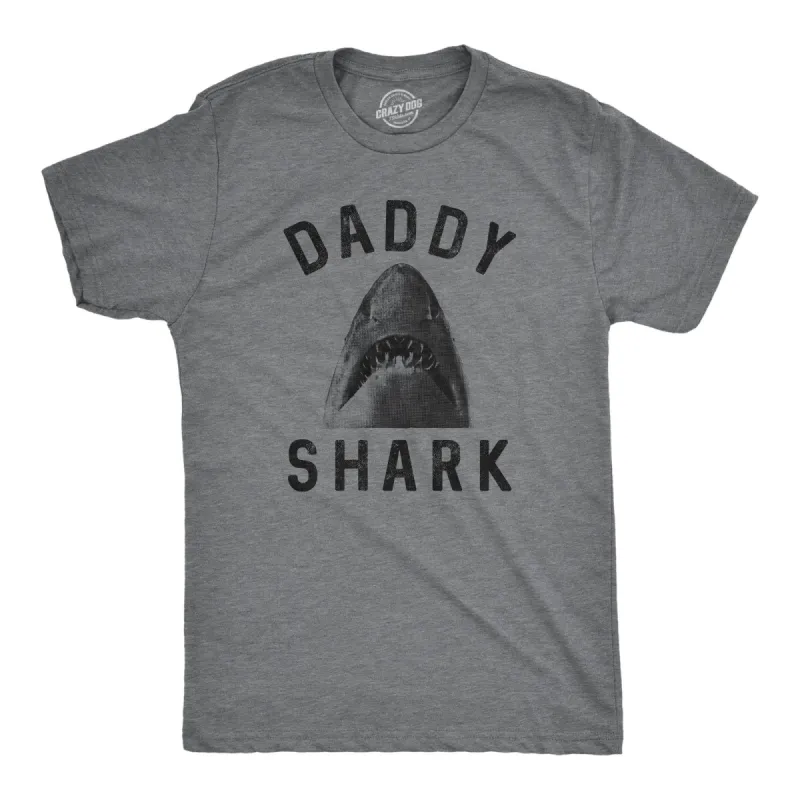 Daddy Shark Face Men's T Shirt sold by Crazy Dog T-Shirts
