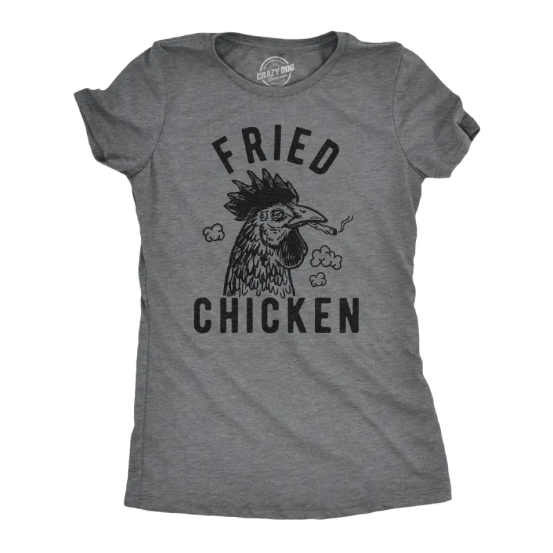 Fried Chicken Women's T Shirt sold by Crazy Dog T-Shirts