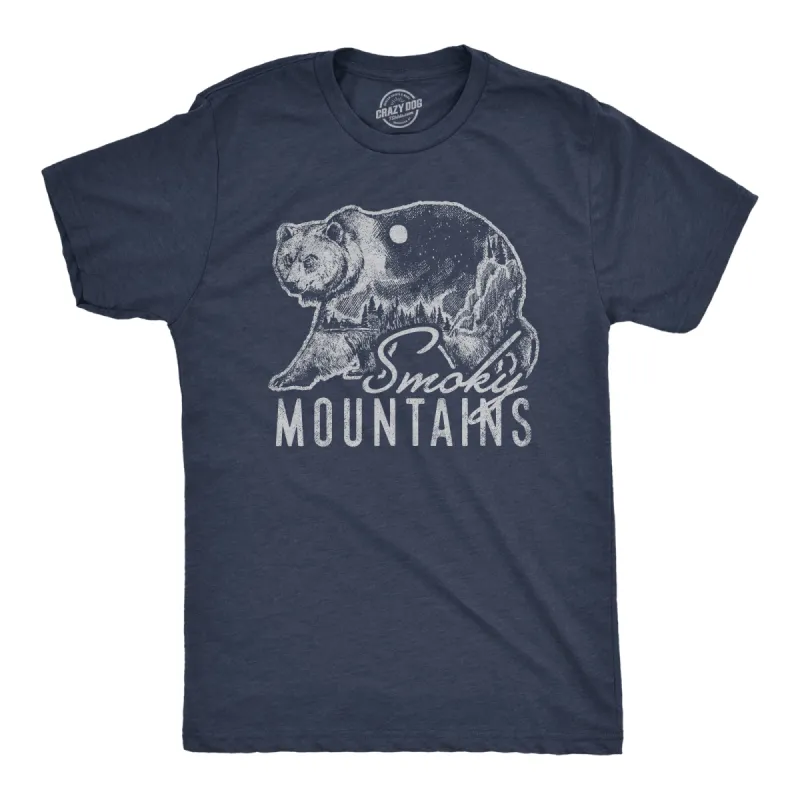 Retro Smoky Mountains Men's T Shirt sold by Crazy Dog T-Shirts