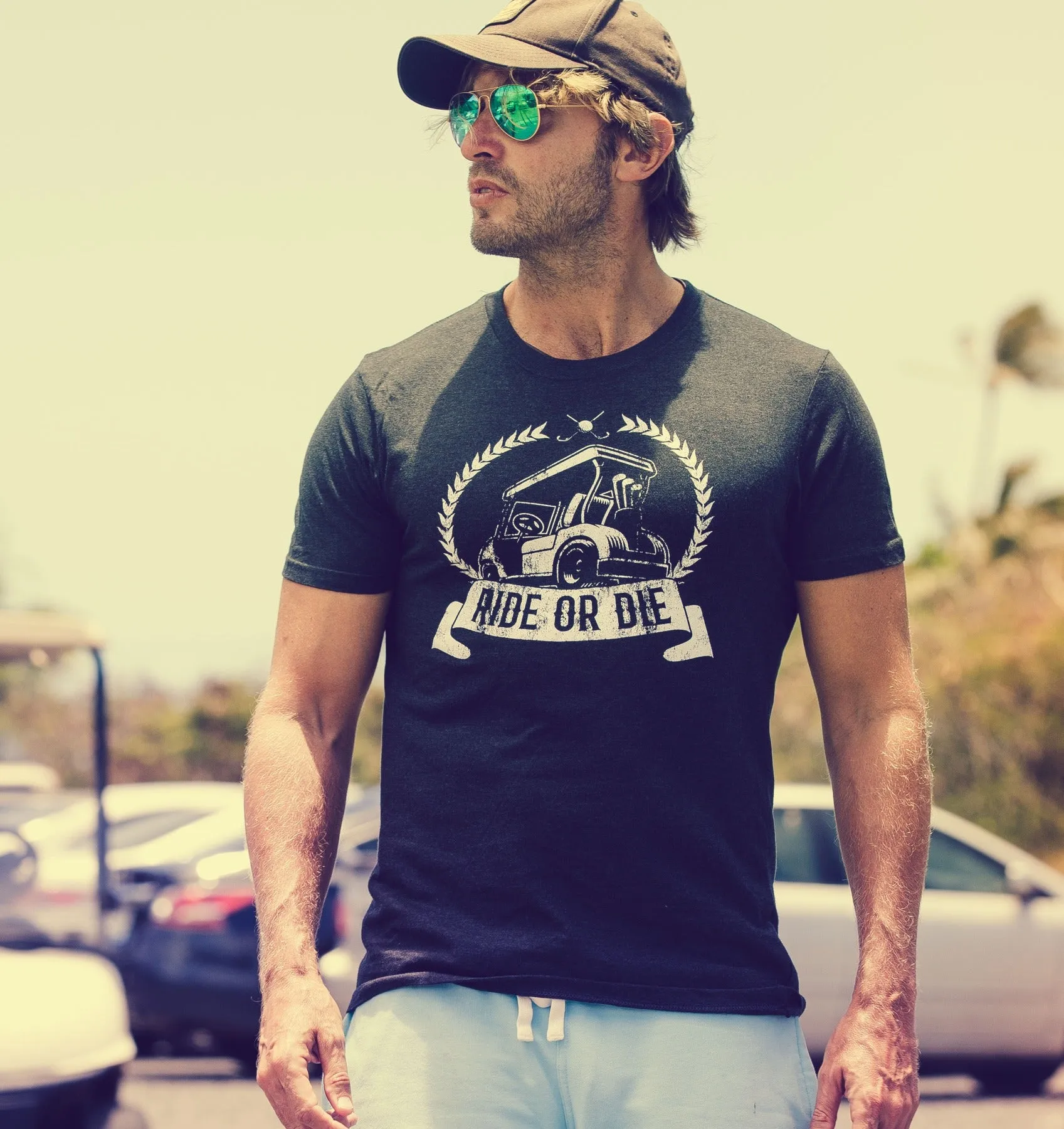 Ride Or Die Golf Men's T Shirt sold by Crazy Dog T-Shirts product image thumbnail 2