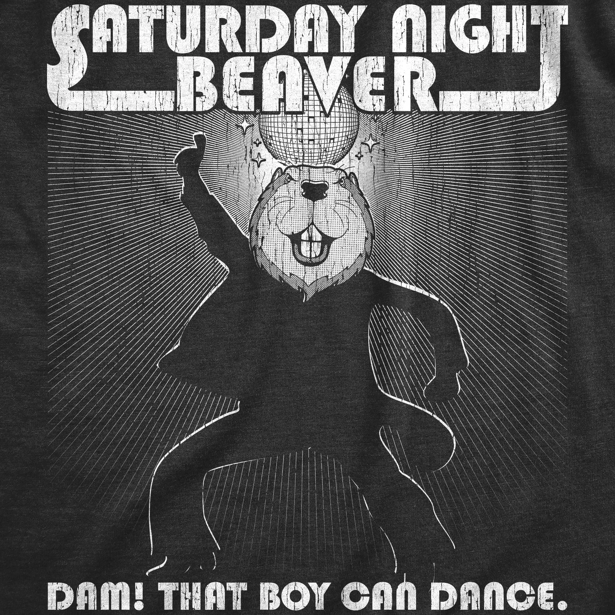 Saturday Night Beaver Men's T Shirt sold by Crazy Dog T-Shirts product image thumbnail 2