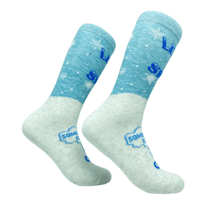 Men's Let It Snow Somewhere Else Socks sold by Crazy Dog T-Shirts