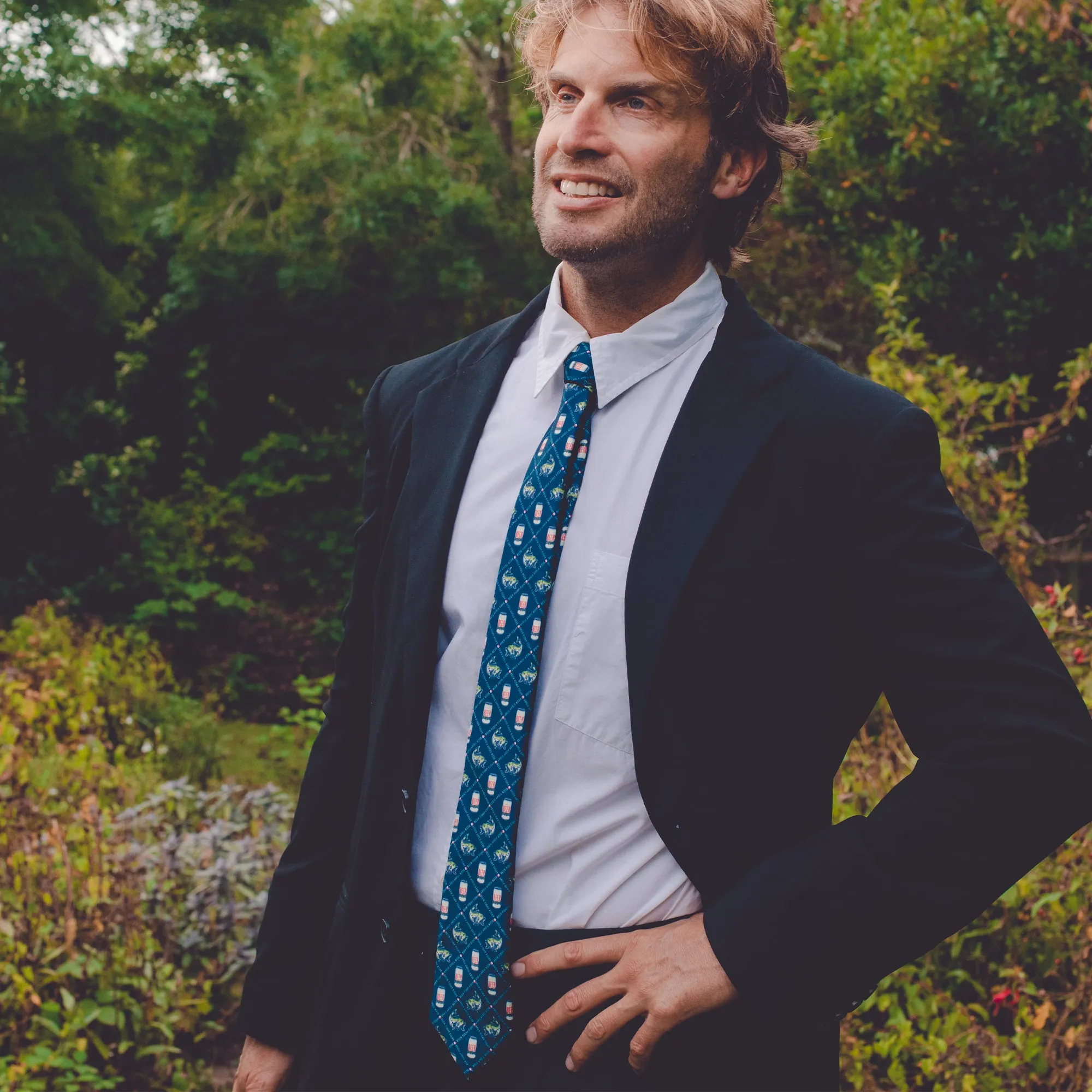 Beer Fishy Fishy Neck Tie Tie sold by Crazy Dog T-Shirts product image thumbnail 4