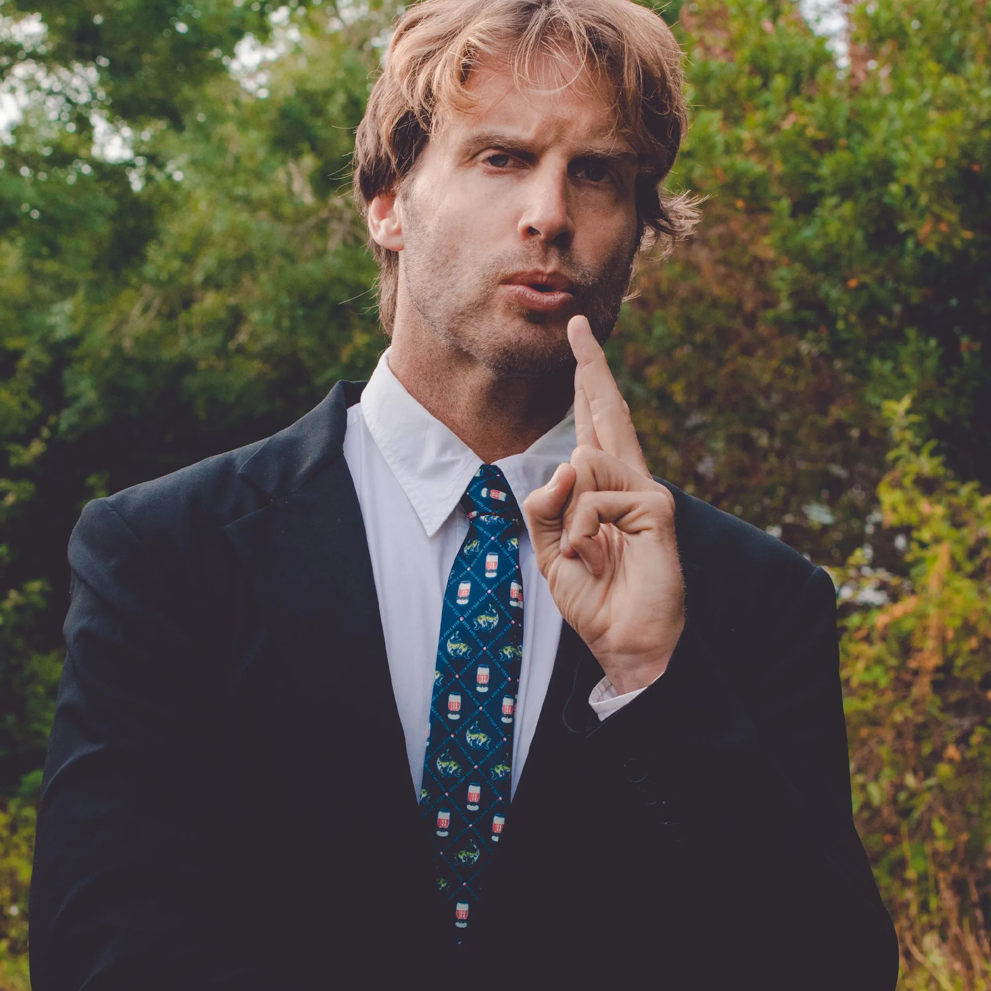 Beer Fishy Fishy Neck Tie Tie sold by Crazy Dog T-Shirts product image thumbnail 3