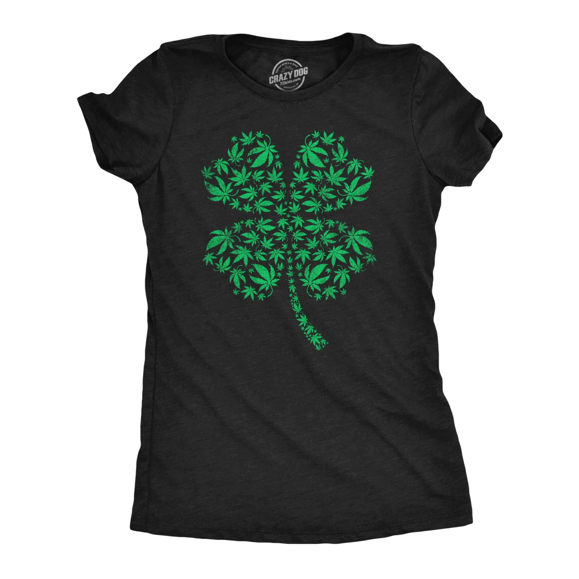 Clover Made Of Pot Leaves Women's T Shirt sold by Crazy Dog T-Shirts