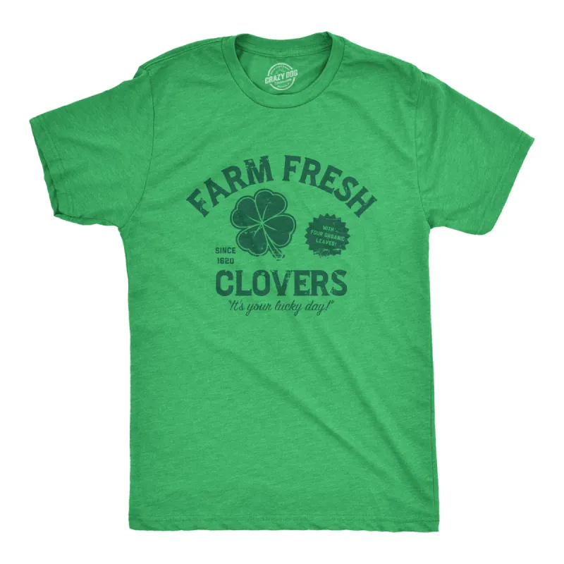 Farm Fresh Clovers Men's T Shirt sold by Crazy Dog T-Shirts