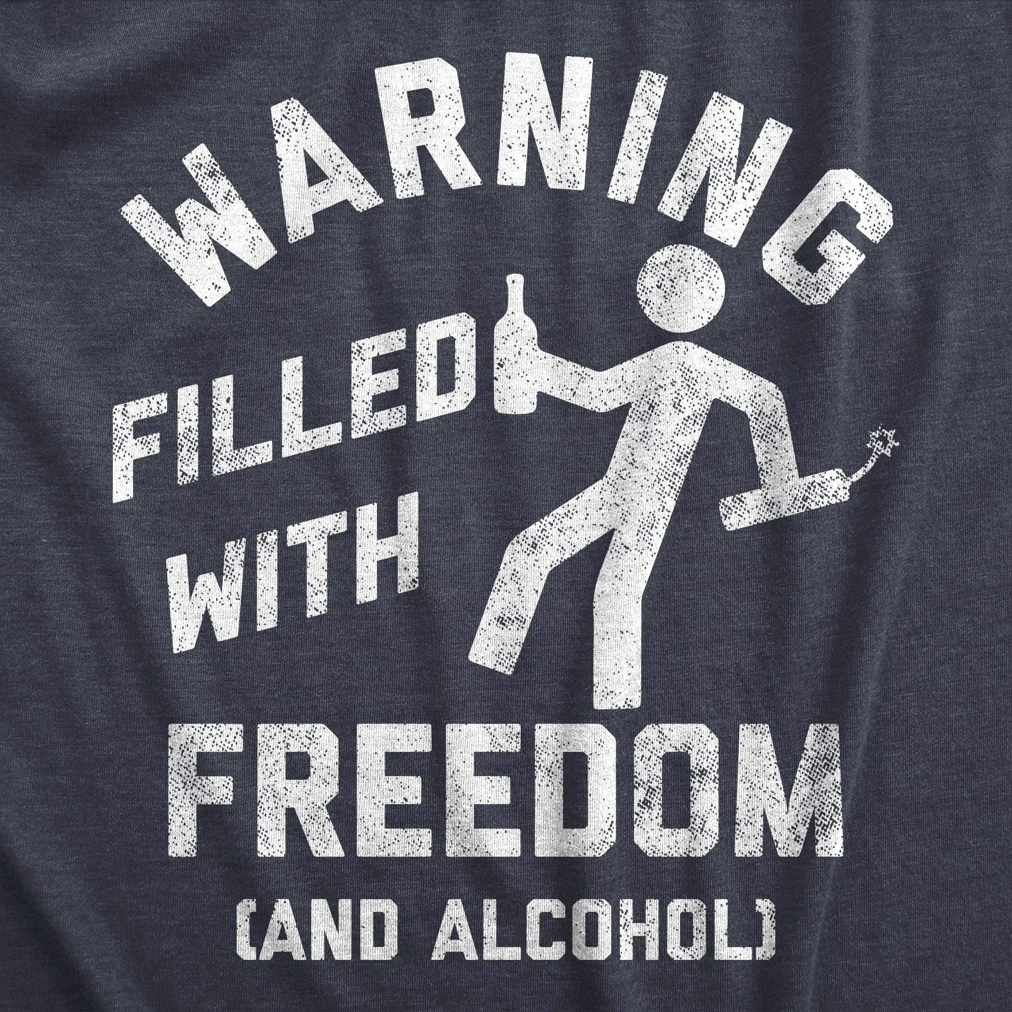 Warning Filled With Freedom And Alcohol Men's T Shirt sold by Crazy Dog T-Shirts product image thumbnail 2