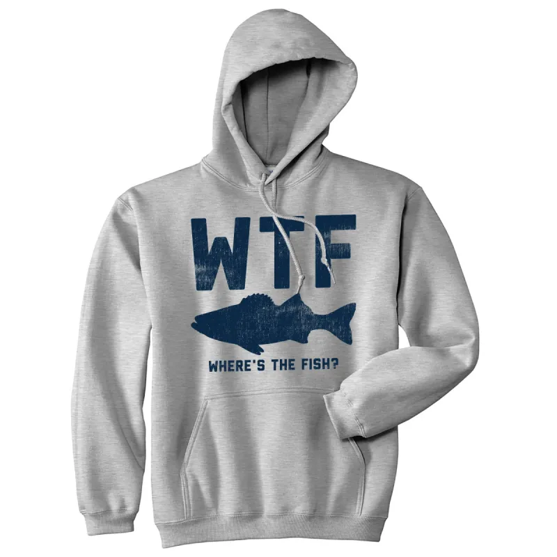 WTF Wheres The Fish Hoodie sold by Crazy Dog T-Shirts