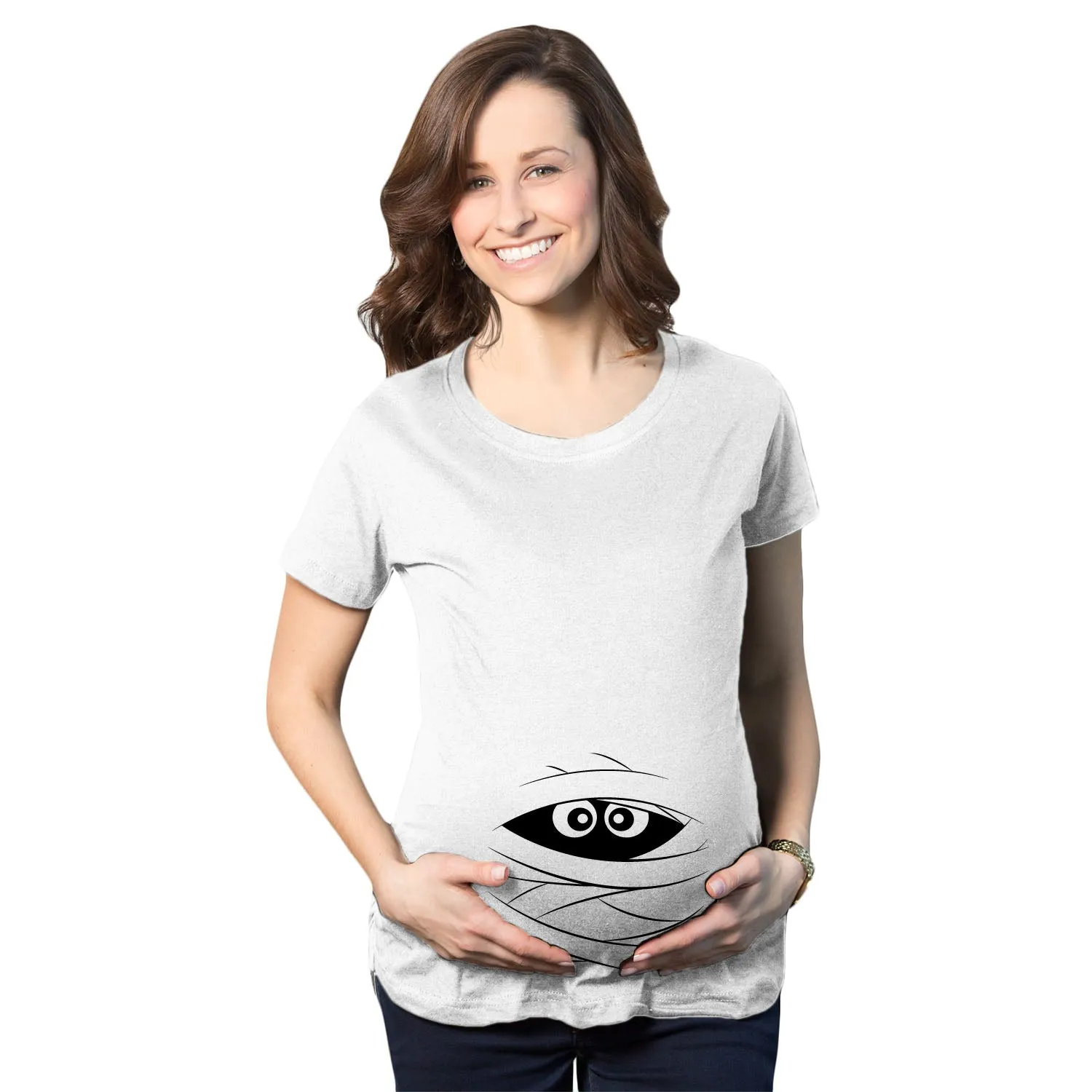 Peeking Mummy Maternity T Shirt sold by Crazy Dog T-Shirts