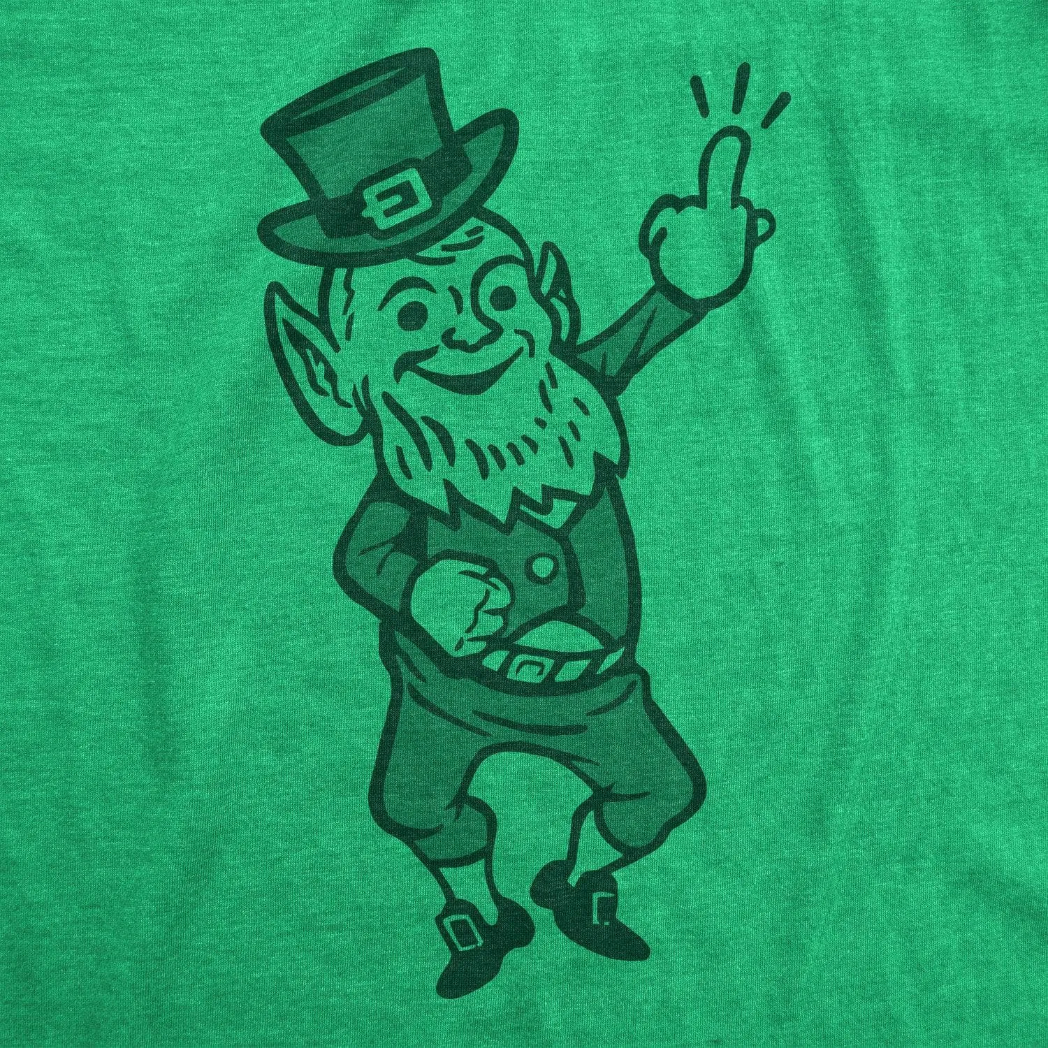 Leprechaun Middle Finger Men's T Shirt sold by Crazy Dog T-Shirts product image thumbnail 2
