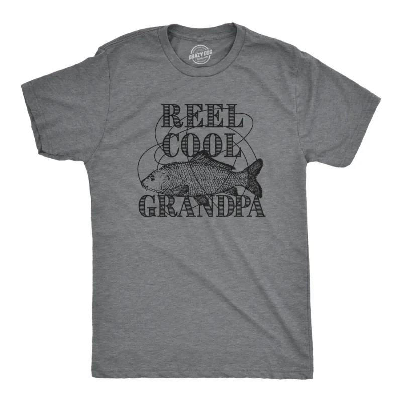 Reel Cool Grandpa Men's T Shirt sold by Crazy Dog T-Shirts
