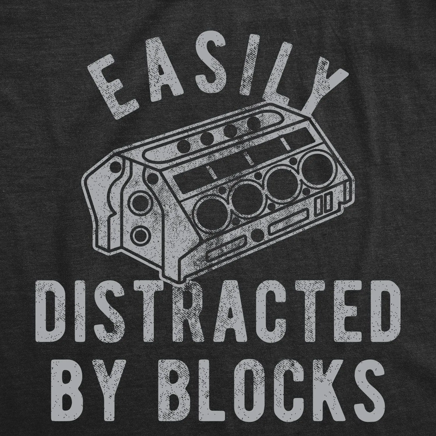 Easily Distracted By Blocks Men's T Shirt sold by Crazy Dog T-Shirts product image thumbnail 2