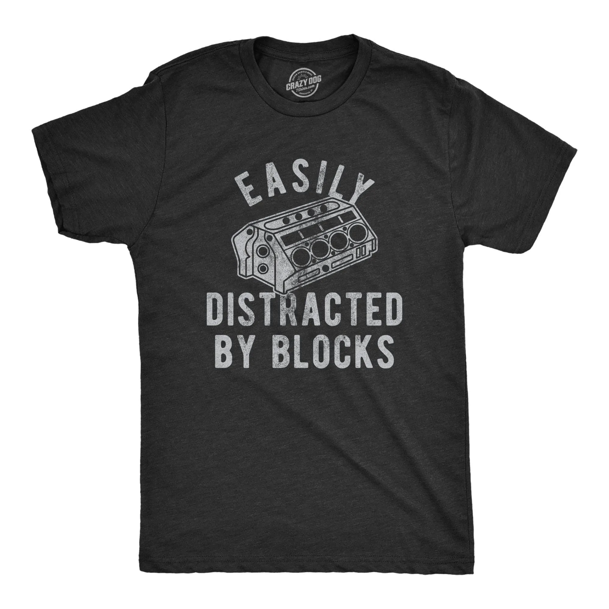 Easily Distracted By Blocks Men's T Shirt sold by Crazy Dog T-Shirts