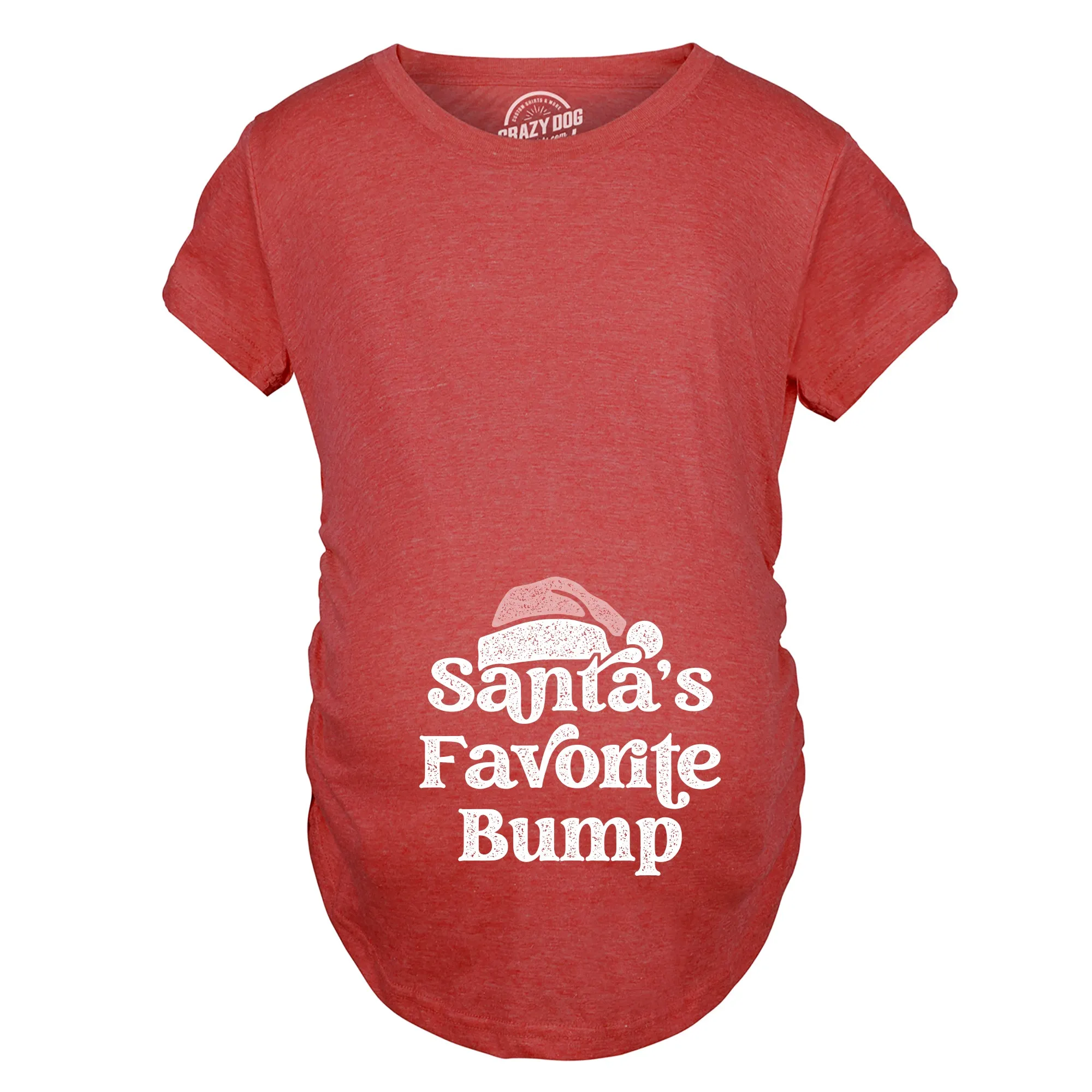 Santa's Favorite Bump Maternity T Shirt sold by Crazy Dog T-Shirts product image thumbnail 3