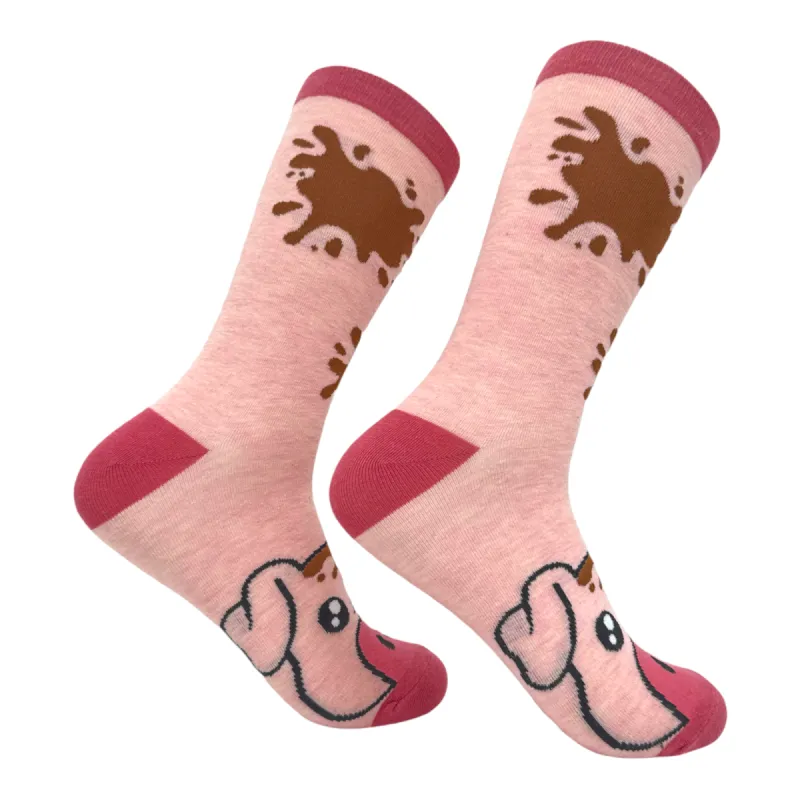 Women's Muddy Pig Socks sold by Crazy Dog T-Shirts