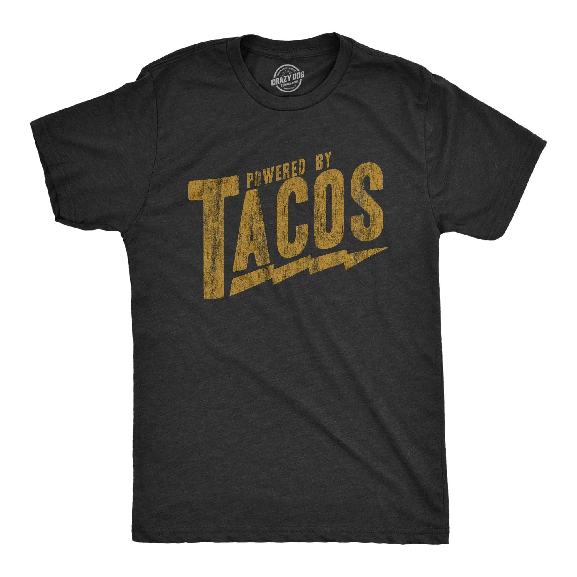 Powered By Tacos Men's T Shirt sold by Crazy Dog T-Shirts