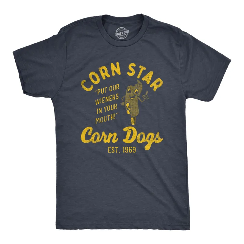 Corn Star Corn Dogs Men's T Shirt sold by Crazy Dog T-Shirts
