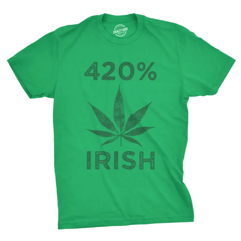 420% Irish Men's T Shirt sold by Crazy Dog T-Shirts