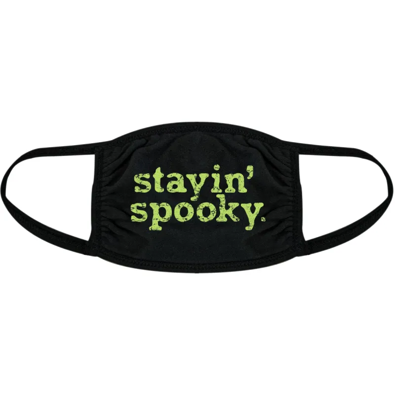 Stayin Spooky Face Mask Mask sold by Crazy Dog T-Shirts