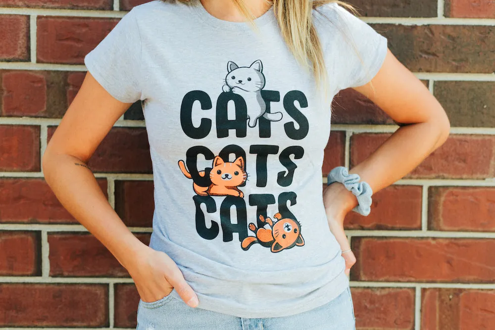 Cats Cats Cats Women's T Shirt sold by Crazy Dog T-Shirts product image thumbnail 3