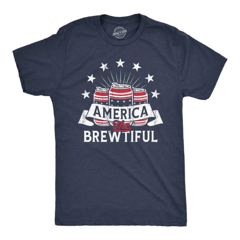 America The Brewtiful Men's T Shirt sold by Crazy Dog T-Shirts
