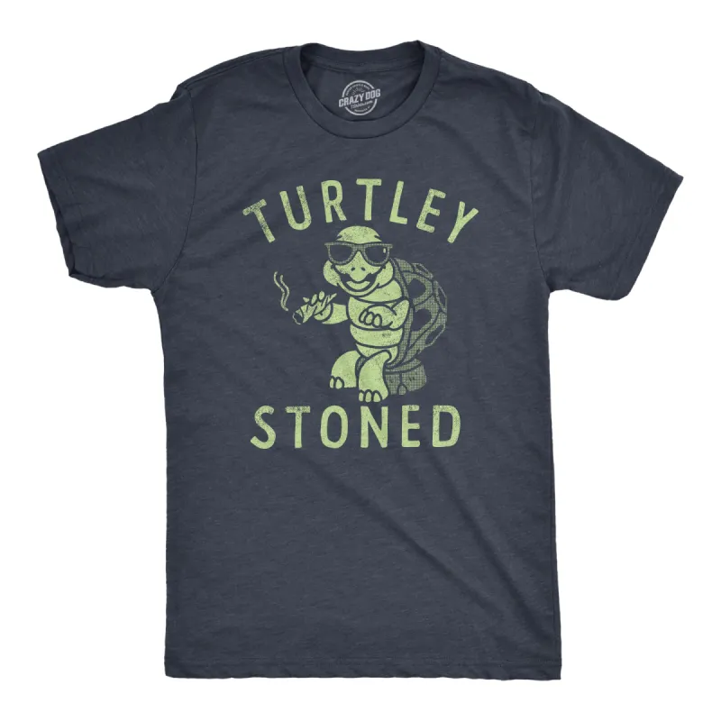 Turtley Stoned Men's T Shirt sold by Crazy Dog T-Shirts