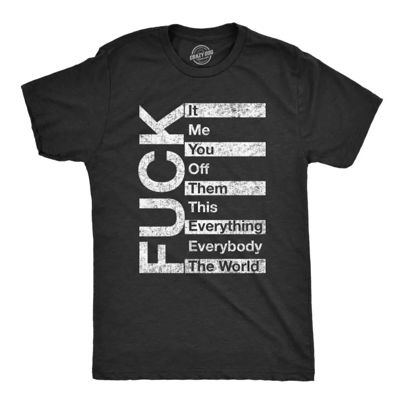 Fuck List Men's T Shirt sold by Crazy Dog T-Shirts