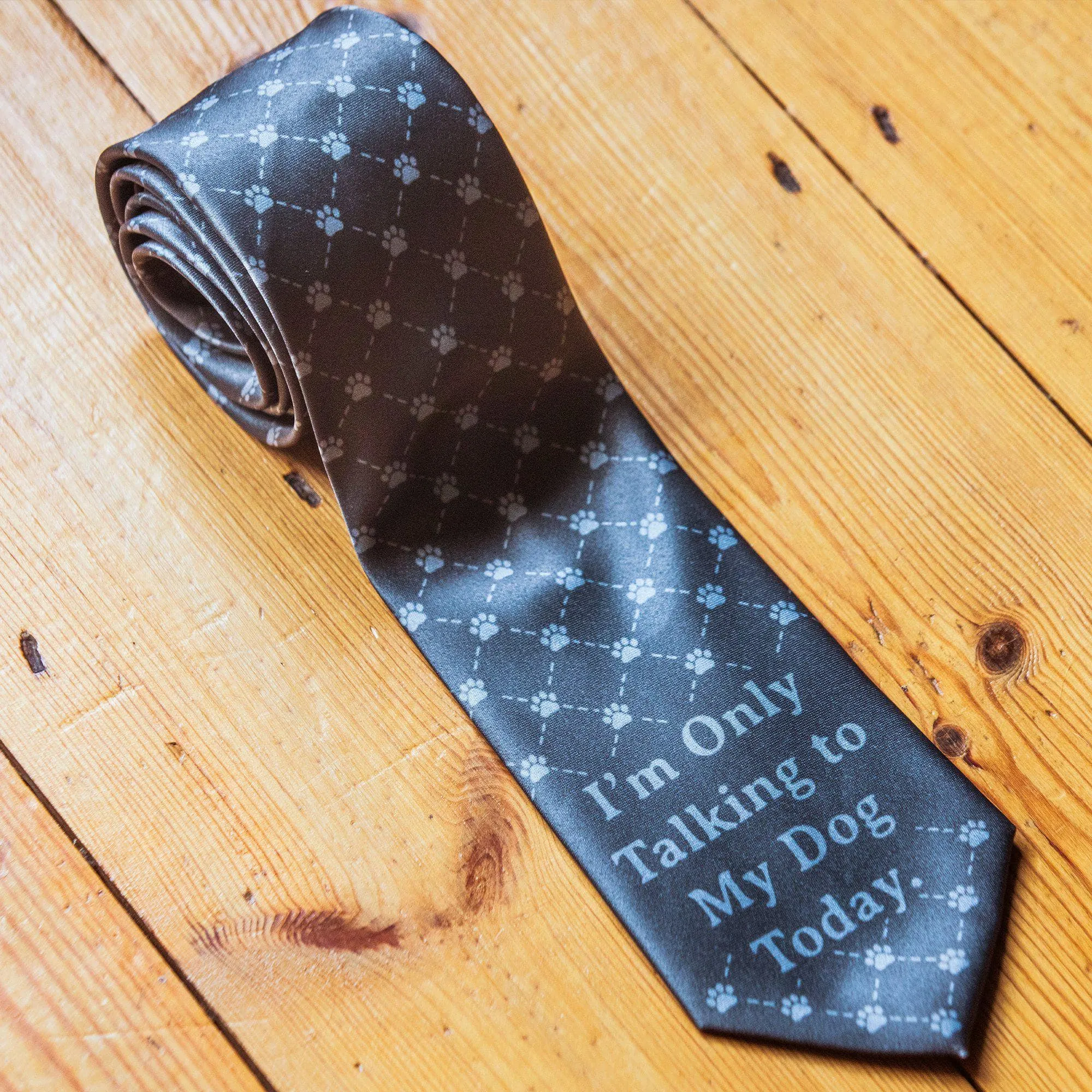 I'm Only Talking To My Dog Today Neck Tie Tie sold by Crazy Dog T-Shirts product image thumbnail 2