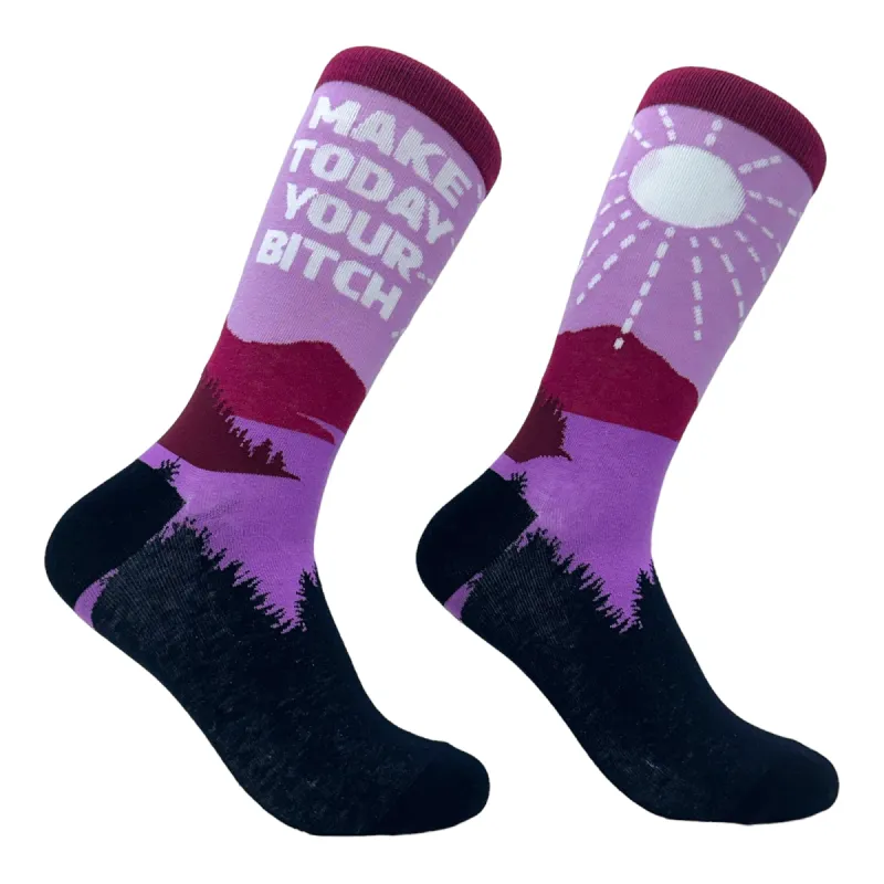 Women's Make Today Your Bitch Socks sold by Crazy Dog T-Shirts