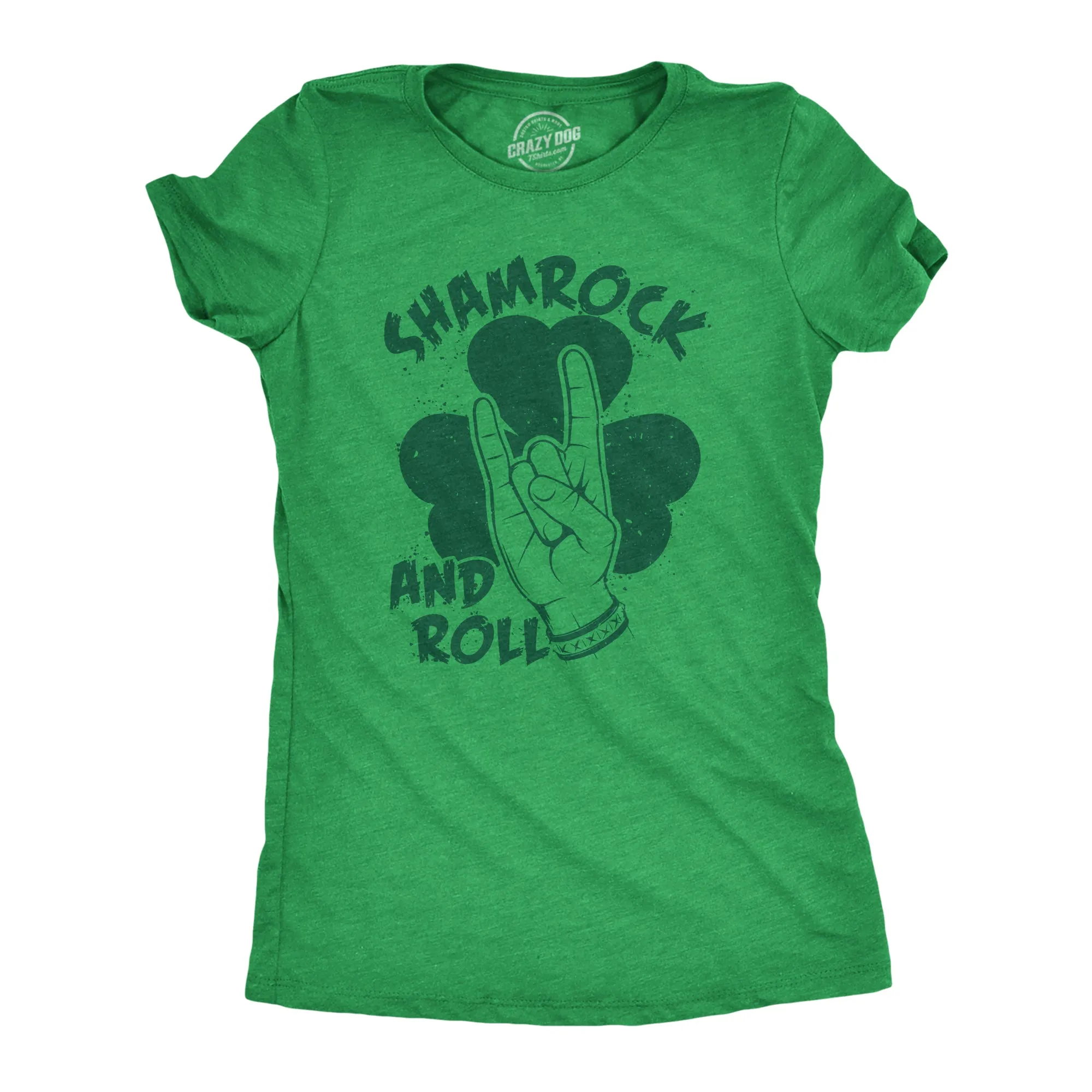Shamrock And Roll Women's T Shirt sold by Crazy Dog T-Shirts