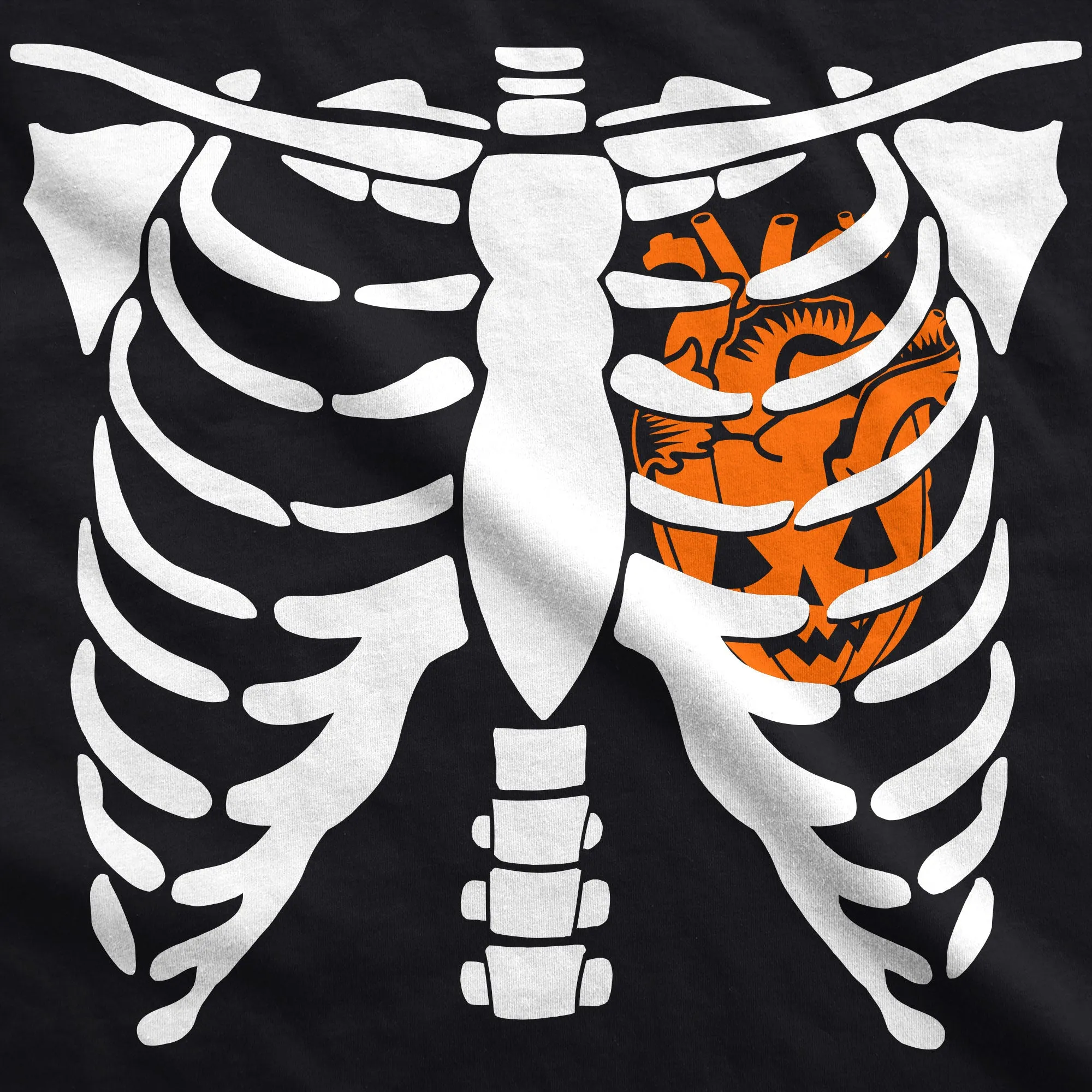 Pumpkin Heart Rib Cage Men's T Shirt sold by Crazy Dog T-Shirts product image thumbnail 2