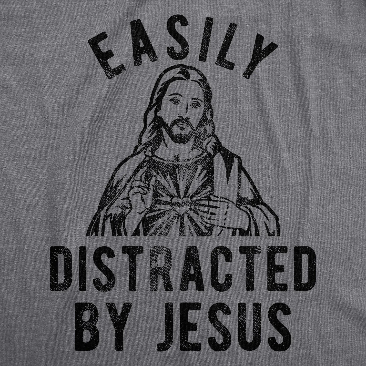 Easily Distracted By Jesus Women's T Shirt sold by Crazy Dog T-Shirts product image thumbnail 2
