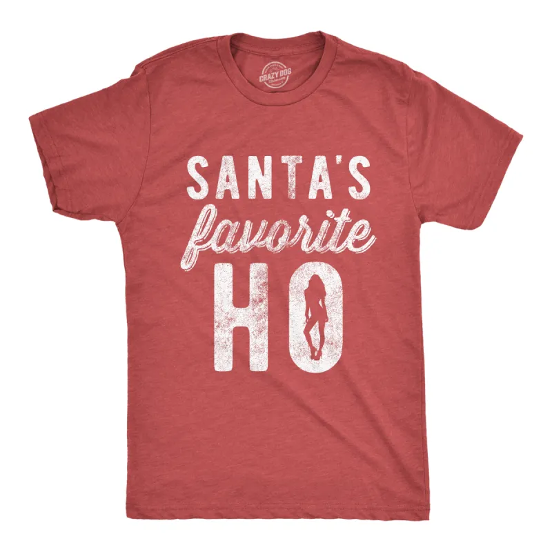 Santa's Favorite Ho Men's T Shirt sold by Crazy Dog T-Shirts