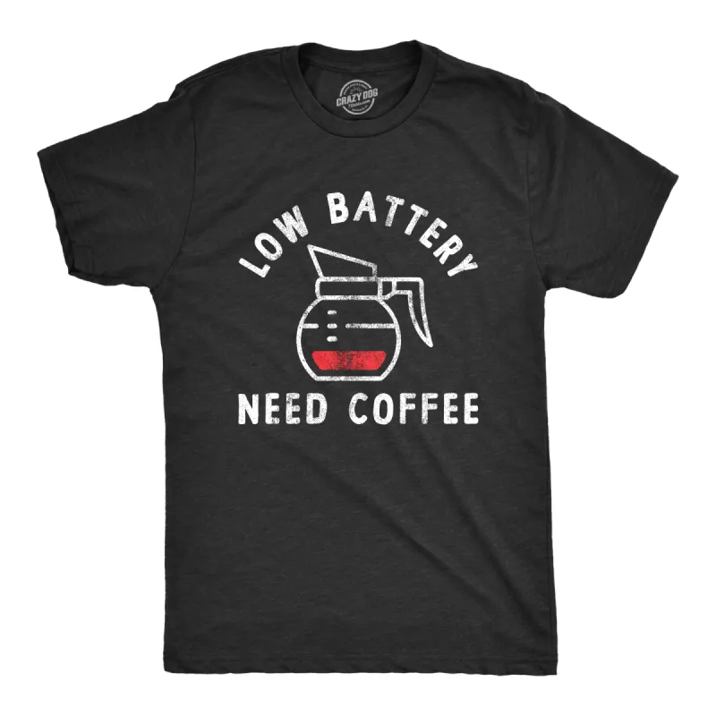 Low Battery Need Coffee Men's T Shirt sold by Crazy Dog T-Shirts