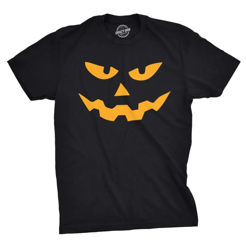 Triangle Nose Pumpkin Face Halloween Men's T Shirt sold by Crazy Dog T-Shirts
