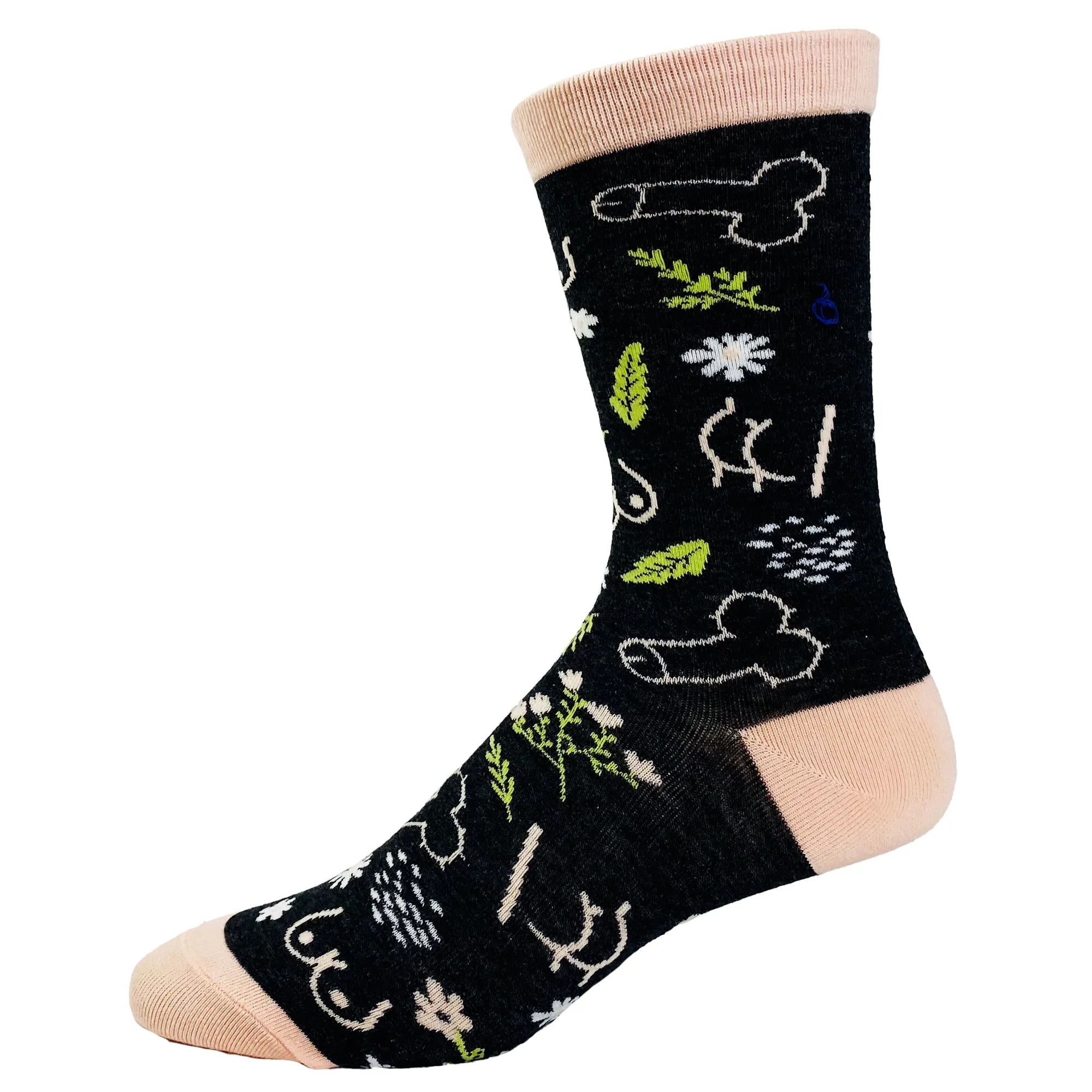 Women's Penis Boobs Flowers Socks sold by Crazy Dog T-Shirts product image thumbnail 3